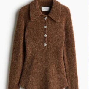 H&M Mohair-Blend Sweater with Collar